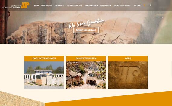 Sächsische SANDSTEINWERKE GmbH - Screenshot Webseite Downloads 01.08.25